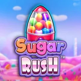 Sugar Rush slot logo by Pragmatic Play at Casino Prestige