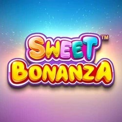 Sweet Bonanza online game logo by Pragmatic Play on casinoprestiges.co.uk